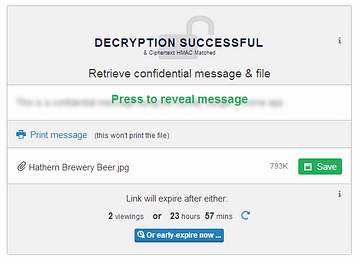 Web Lockify Message Decrypted